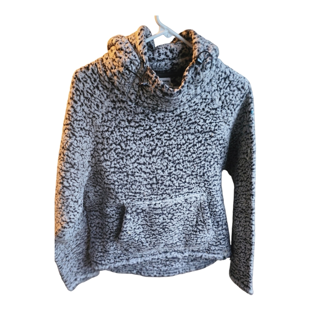 VS Pink Sherpa gray hooded pullover size  M